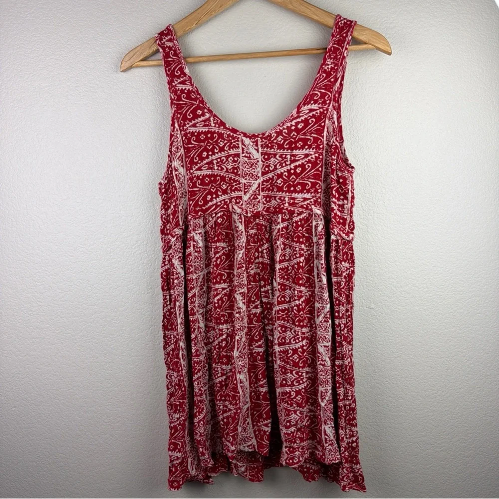 Ecote Dress Swing Boho Red Women’s Medium - Picture 2 of 3